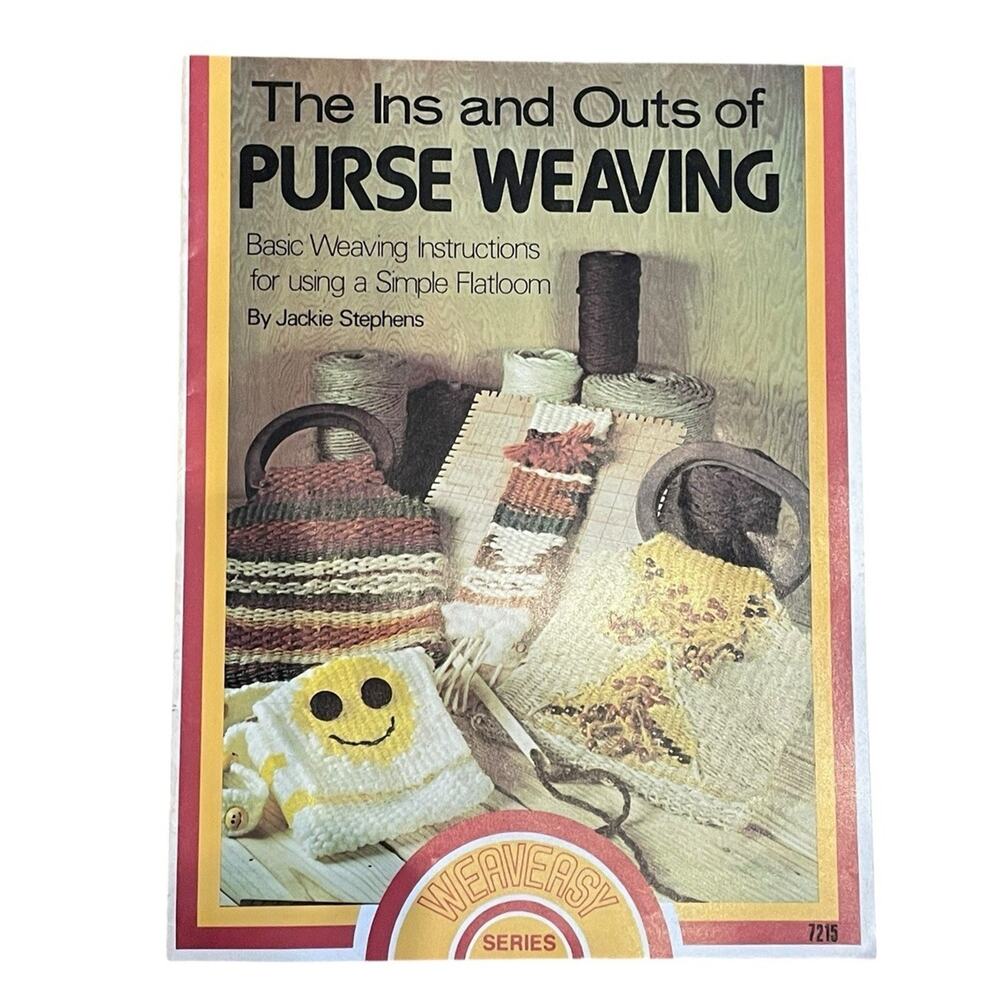 Handbag Purse Weaving Instructions Book Boho Vintage Weaveasy #7215
